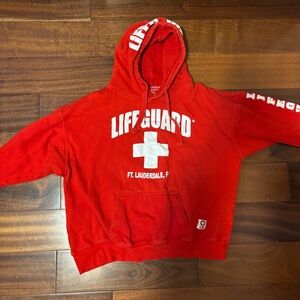 Red Lifeguard Hoodie